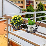 Iron Wire Hanging Flower Pot Holder Brackets Balcony Display Shelf Garden Plant Flower Holder Balcony Home Decoration