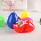 12PCS Colorful Easter Eggs Fillable Easter Eggs Crafts Basket Stuffers for Easter Party Games - 45-Degree Angle