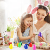 12PCS Colorful Easter Eggs Fillable Easter Eggs Crafts Basket Stuffers for Easter Party Games - Low Angle