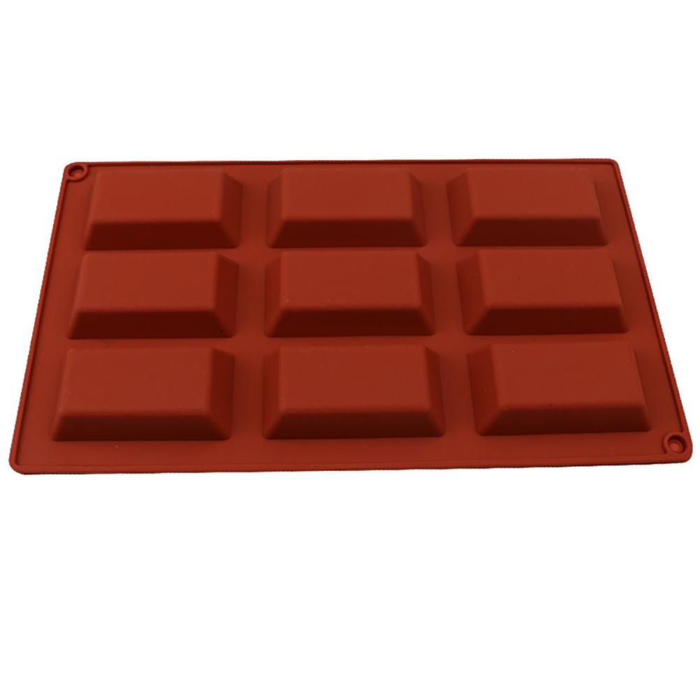 9 Cavity Flexible Baking Mold Rectangular Baking Mold DIY Candy Silicone Molds for Cakes Chocolate Soap