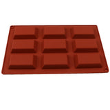 9 Cavity Flexible Baking Mold Rectangular Baking Mold DIY Candy Silicone Molds for Cakes Chocolate Soap