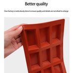 9 Cavity Flexible Baking Mold Rectangular Baking Mold DIY Candy Silicone Molds for Cakes Chocolate Soap