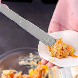 Stainless Steel Flat Spoons Stuffing Spoons Dumplings Filling Spoon for Home Kitchen Cooking Utensil - Rear View
