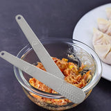 Stainless Steel Flat Spoons Stuffing Spoons Dumplings Filling Spoon for Home Kitchen Cooking Utensil - Close-Up Angle