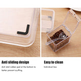 Spice Jars Transparent Spice Containers Kitchen Spice Jar with 4 Serving Spoons Spice Bottle Seasoning Box Set - Top-Down View