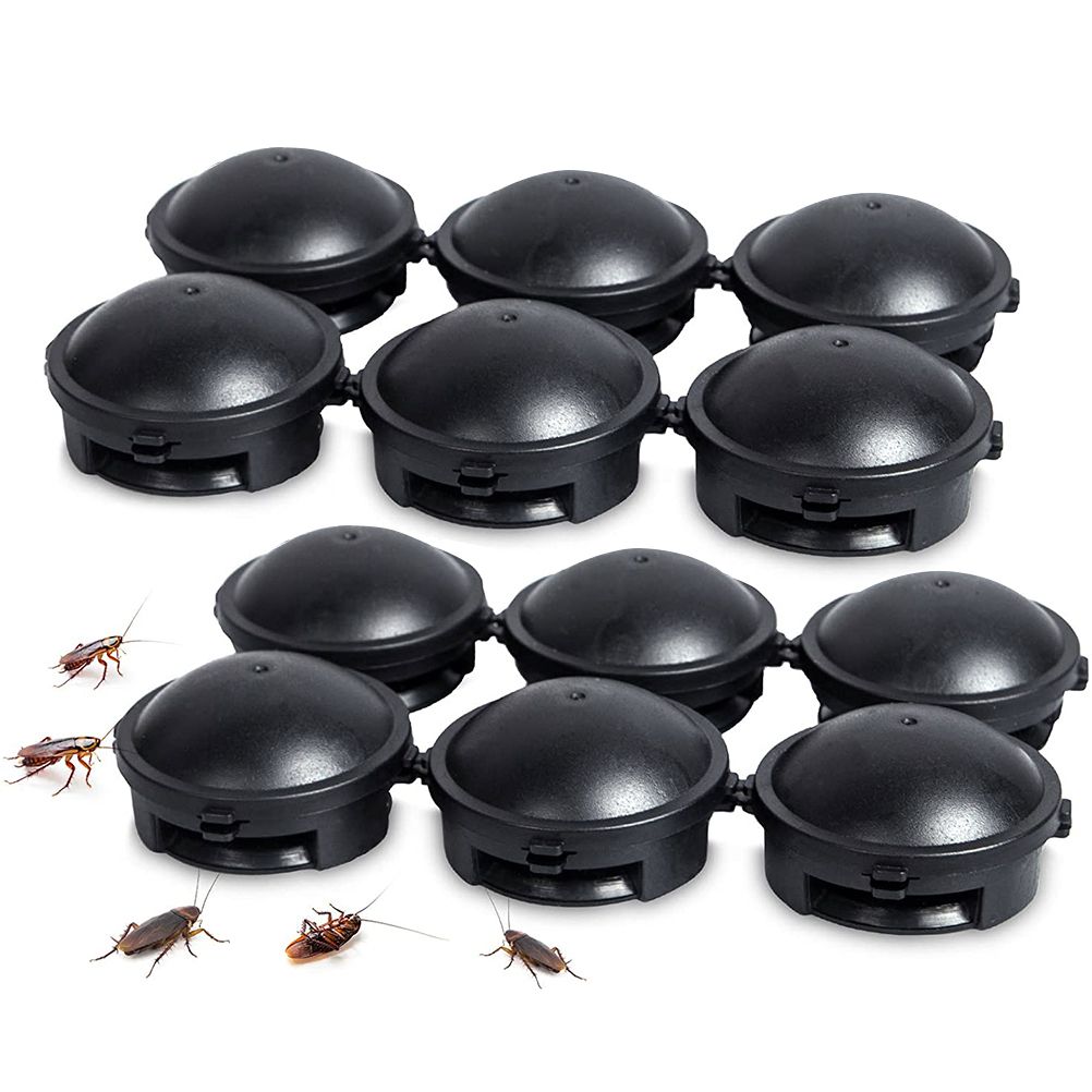 12Pcs Roach Traps Cockroach Killer Built In Bait Indoor Home Cockroach Bait Traps Child and Pet Safe