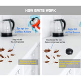 12Pcs Roach Traps Cockroach Killer Built In Bait Indoor Home Cockroach Bait Traps Child and Pet Safe - Rear View