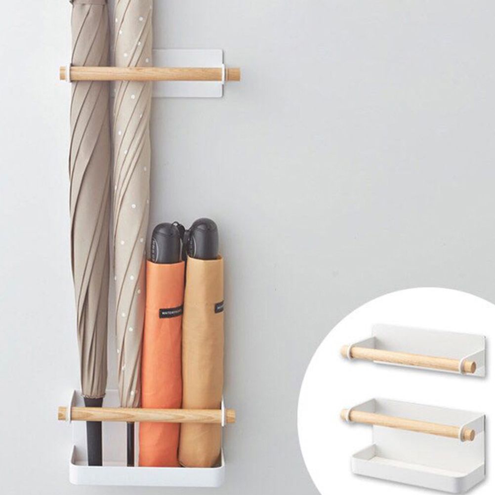 1 Set of Self Adhesive Wall Mounted Umbrella Rack Umbrella Holder Home Storage Supplies