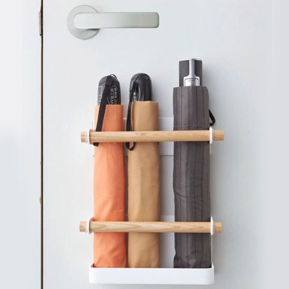 1 Set of Self Adhesive Wall Mounted Umbrella Rack Umbrella Holder Home Storage Supplies