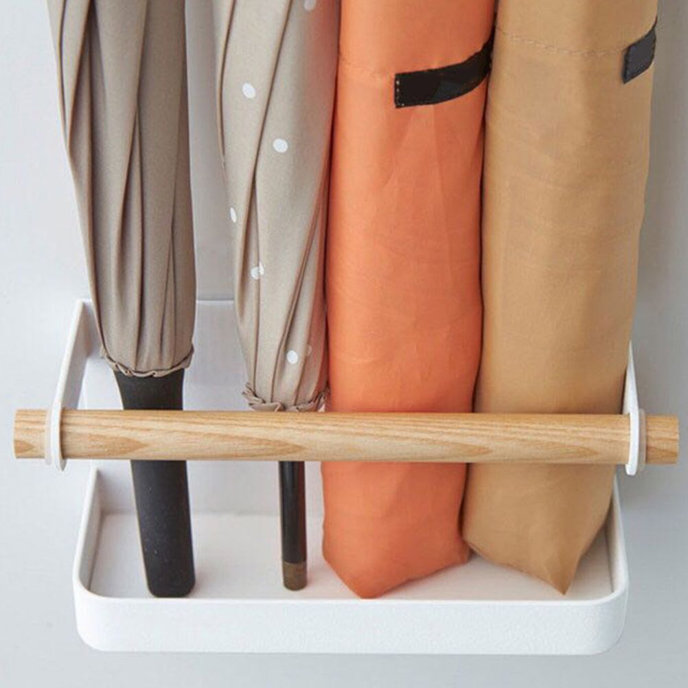 1 Set of Self Adhesive Wall Mounted Umbrella Rack Umbrella Holder Home Storage Supplies