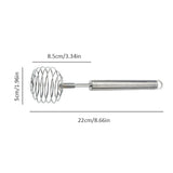 Stainless Steel Egg Beater Round Shaped Spring Milk Blender Handheld Egg Mixer