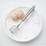Stainless Steel Egg Beater Round Shaped Spring Milk Blender Handheld Egg Mixer