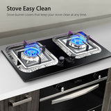 40Pcs Aluminum Foil Gas Top Disposable Bib Liners Stove Covers