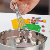 Stainless Steel Balls Whisk Egg Beater Mixing Cooking Tools Firm Durable Cream Frother Baking Utensils