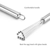 Stainless Steel Balls Whisk Egg Beater Mixing Cooking Tools Firm Durable Cream Frother Baking Utensils - Extra Image