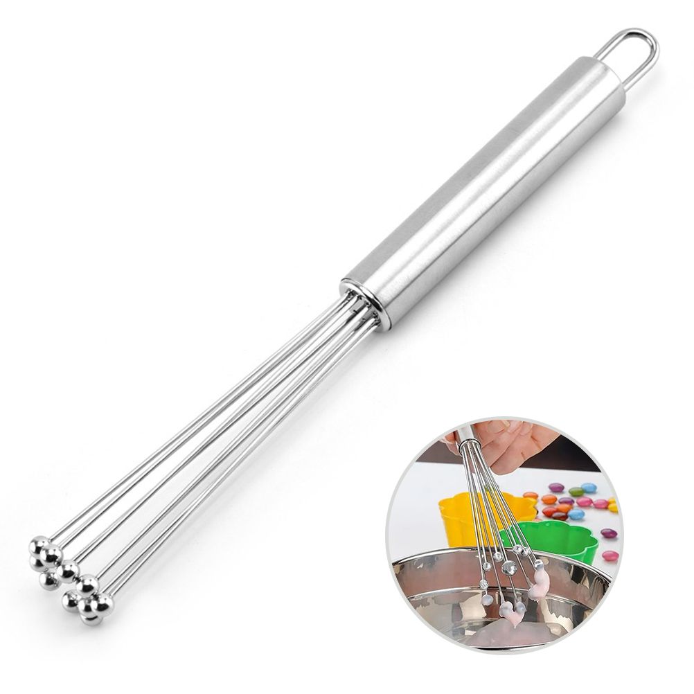 Stainless Steel Balls Whisk Egg Beater Mixing Cooking Tools Firm Durable Cream Frother Baking Utensils