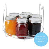 Canning Rack Stainless Steel Canning Jar Rack and Canning Tongs for Regular Mouth and Wide Mouth Jars Ball Jars Canning Jars - Front View