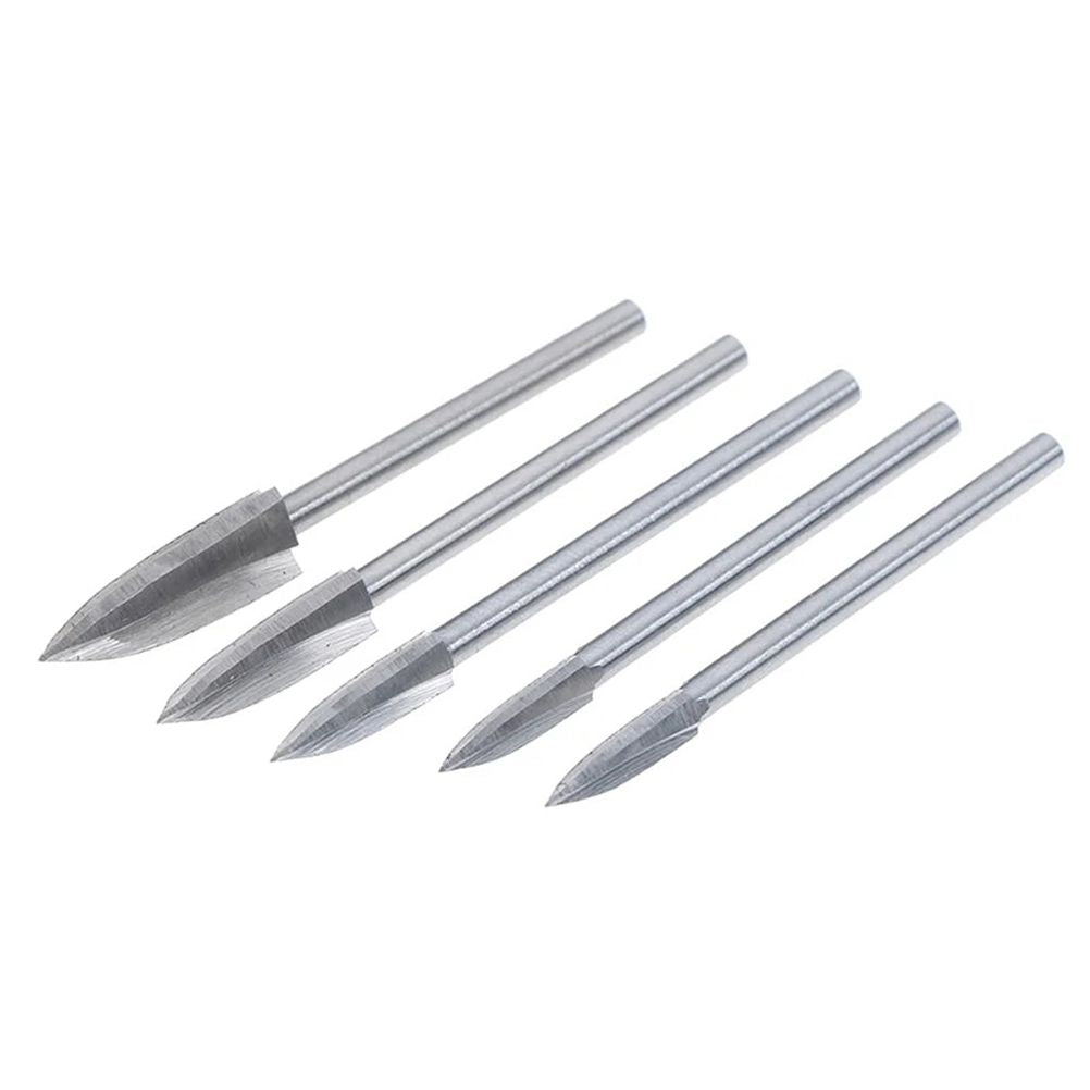5Pcs/Set Wood Carving And Engraving Drill Bit Milling Cutter Root Carving Tools for DIY Woodworking Carving