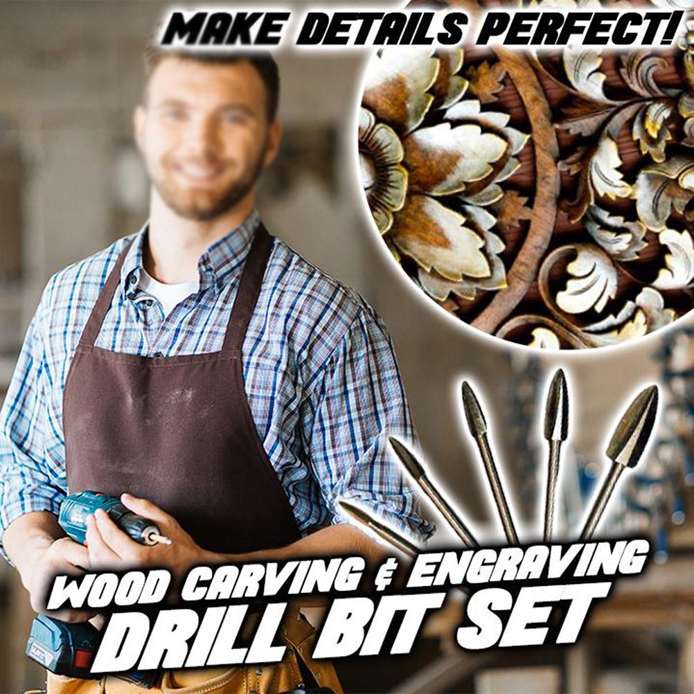 5Pcs/Set Wood Carving And Engraving Drill Bit Milling Cutter Root Carving Tools for DIY Woodworking Carving