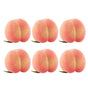 6PCS Artificial Peaches Simulation Peaches Fruits Vivid Props for Home Fruit Shop Supermarket Desk Decoration