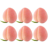 6PCS Artificial Peaches Simulation Peaches Fruits Vivid Props for Home Fruit Shop Supermarket Desk Decoration