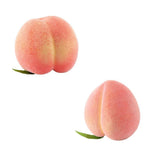 6PCS Artificial Peaches Simulation Peaches Fruits Vivid Props for Home Fruit Shop Supermarket Desk Decoration - Side View