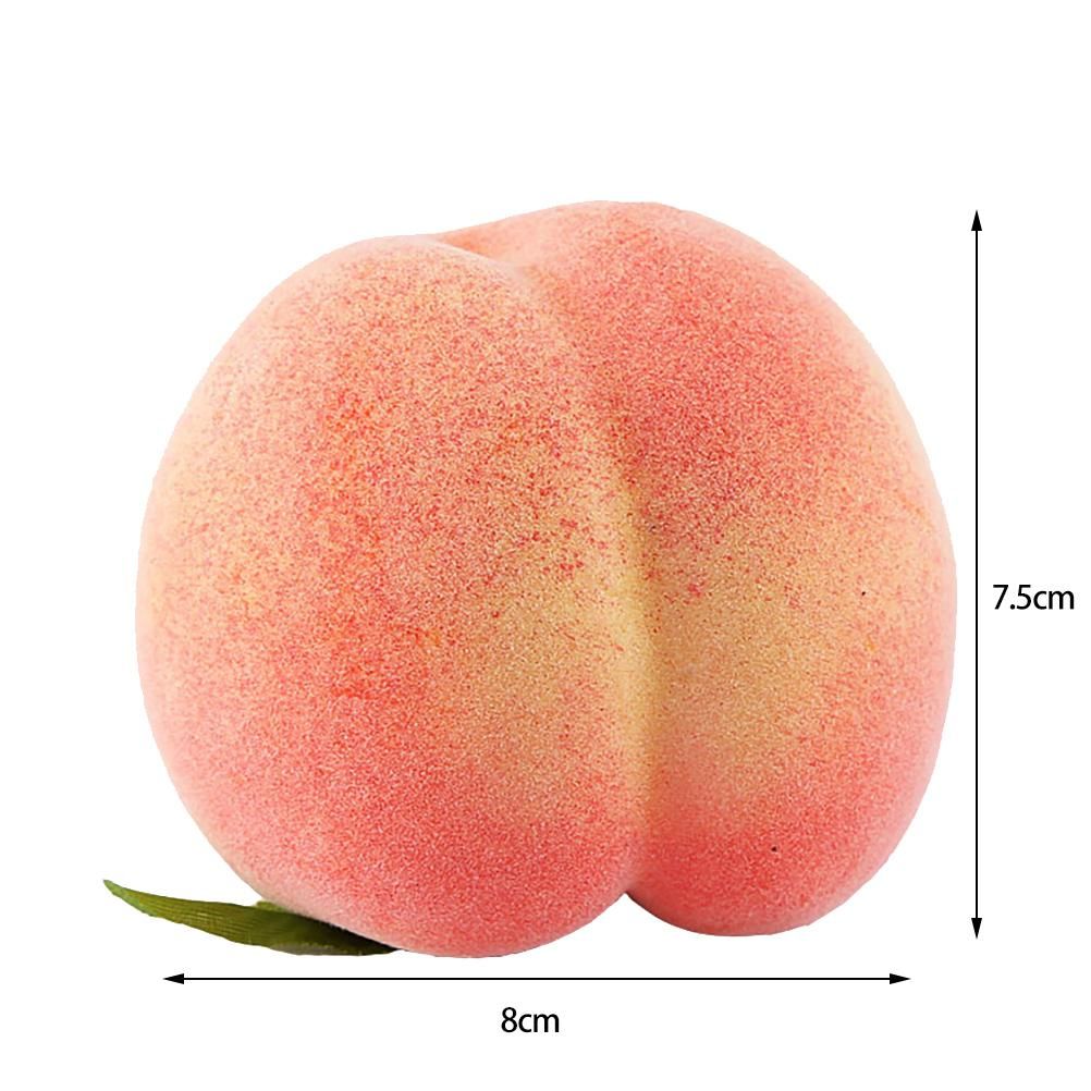 6PCS Artificial Peaches Simulation Peaches Fruits Vivid Props for Home Fruit Shop Supermarket Desk Decoration