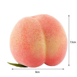 6PCS Artificial Peaches Simulation Peaches Fruits Vivid Props for Home Fruit Shop Supermarket Desk Decoration - Top-Down View