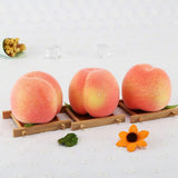 6PCS Artificial Peaches Simulation Peaches Fruits Vivid Props for Home Fruit Shop Supermarket Desk Decoration