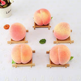 6PCS Artificial Peaches Simulation Peaches Fruits Vivid Props for Home Fruit Shop Supermarket Desk Decoration