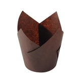 150 Pieces Mini Baking Cups Tulip Baking Cups Cupcake Liners Muffin Liners for Wedding Birthday Parties - Front View