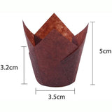 150 Pieces Mini Baking Cups Tulip Baking Cups Cupcake Liners Muffin Liners for Wedding Birthday Parties