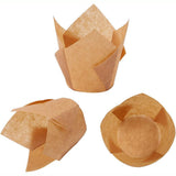 150 Pieces Mini Baking Cups Tulip Baking Cups Cupcake Liners Muffin Liners for Wedding Birthday Parties