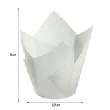 150 Pieces Mini Baking Cups Tulip Baking Cups Cupcake Liners Muffin Liners for Wedding Birthday Parties - Front View