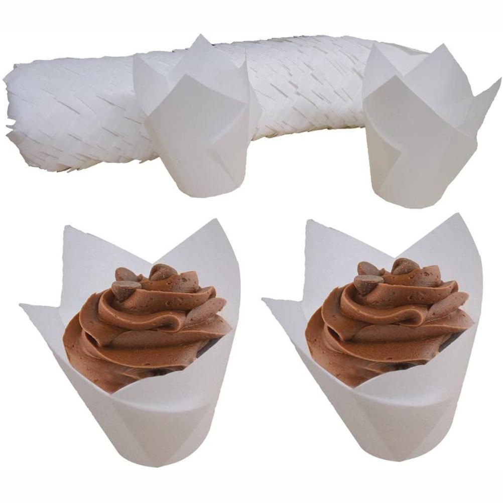 150 Pieces Mini Baking Cups Tulip Baking Cups Cupcake Liners Muffin Liners for Wedding Birthday Parties