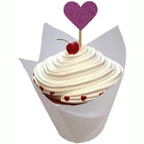 150 Pieces Mini Baking Cups Tulip Baking Cups Cupcake Liners Muffin Liners for Wedding Birthday Parties - Rear View