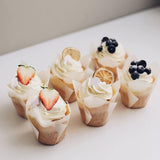 150 Pieces Mini Baking Cups Tulip Baking Cups Cupcake Liners Muffin Liners for Wedding Birthday Parties - Low Angle