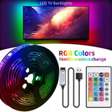 5V USB Led Strip Lights 16 Colors and 4 Modes Waterproof Flexible Color Changing RGB LED Light Strip with Rmote Control - Extra Image
