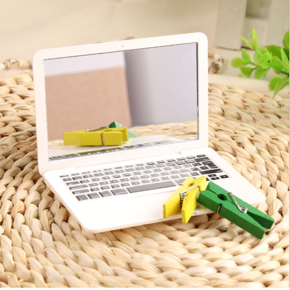 Mini Pocket Laptop Mirror Computer Glass Mirror Home Notebook Mirror
