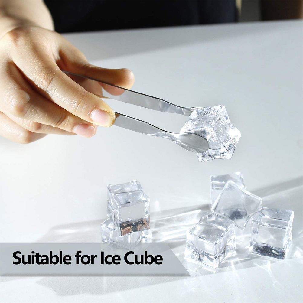 6PCS Ice Tongs Mini Serving Tongs Stainless Steel Kitchen Tongs for Appetizers Sugar Cube