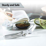 6PCS Ice Tongs Mini Serving Tongs Stainless Steel Kitchen Tongs for Appetizers Sugar Cube - Close-Up Angle