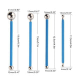 4PCS DIY Stainless Steel Polymer Clay Tools Sculpture Tool Toy Molding Balls Sticks Non Slip Durable Carving Pen