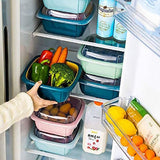 Kitchen Colander with Lid Household Double Layer Basket Multifunction Storage Containers for Fruits Vegetable