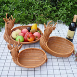 Simulation Rattan Woven Basket Storage Basket Fruit Basket Animal Shape Storage Basket Display Basket