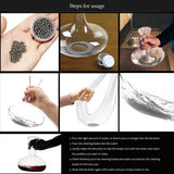 304 Stainless Steel Cleaning Beads for Wine Decanters and Bottles - Rear View