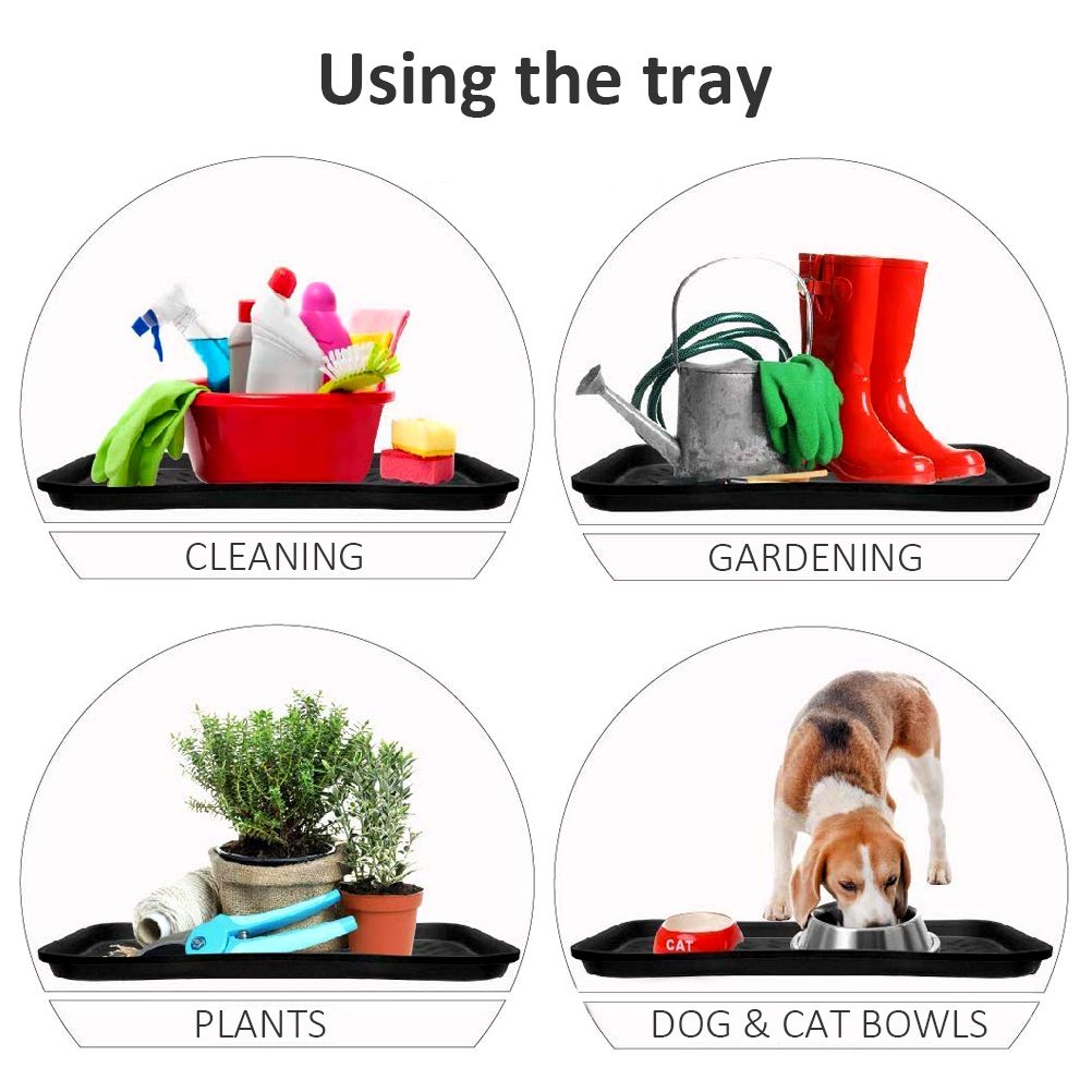 3Pcs Washable Boot Tray Garden Shoe Plate Multifunctional Tray for Plants Pets Tools