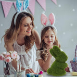 Artificial Moss Bunny Garden Statues Ornaments Durable Lightweight Artificial Animal Ornament for Cupboard Office