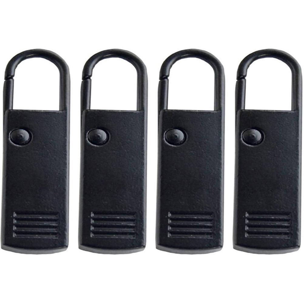 4PCS Zipper Pulls Tab Replacement Metal Zip Head Extension for Suitcase Backpack Sewing Accessories Replacement Zipper Pull