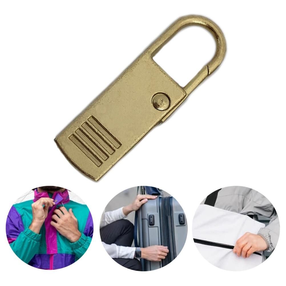 4PCS Zipper Pulls Tab Replacement Metal Zip Head Extension for Suitcase Backpack Sewing Accessories Replacement Zipper Pull