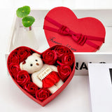 10 Pcs Scented Soap Flower Gift Rose Box Bouquet Festival Gift for Anniversary Birthday Wedding - Top-Down View